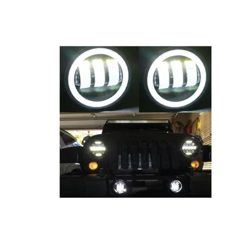 Proiector LED 30W 1200 lm 12V-30V Spot 30° Angel Eyes alb galben — imaginea 2