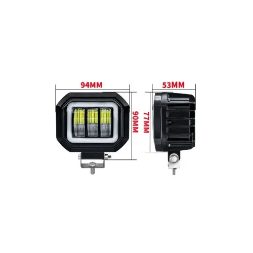 Proiector LED 30W 1500 lm 12V-24V Angel Eyes DRL alb 6000K — imaginea 3