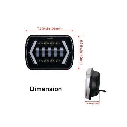 Proiector LED 39W 12V 2 faze DRL cu semnalizare — imaginea 4