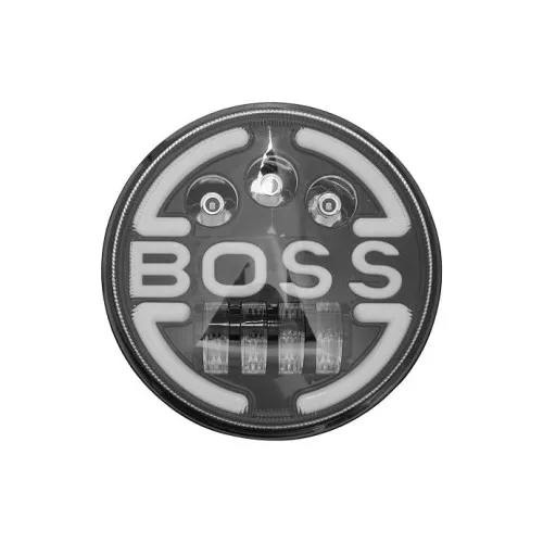 Proiector LED 50W 12V-36V cu lumina de zi semnalizare si logo BOSS rosu