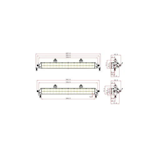 Proiector LED Bar profesional 180W 15120 lm 12V-24V OSRAM Driving Beam 10 grade — imaginea 5