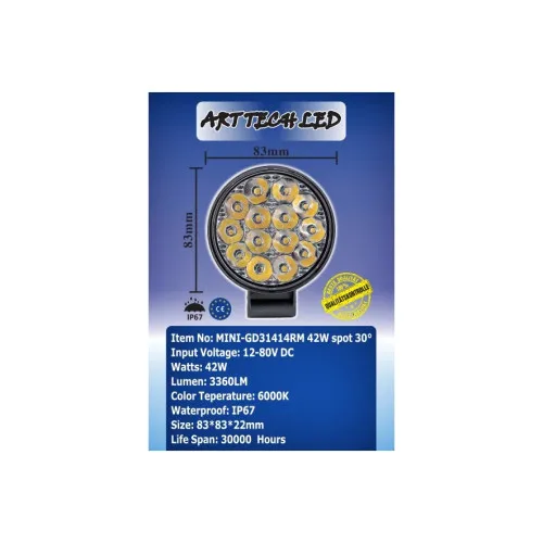 Proiector LED Mini Spot 42W 3360 lm 12V-24V 30° — imaginea 3