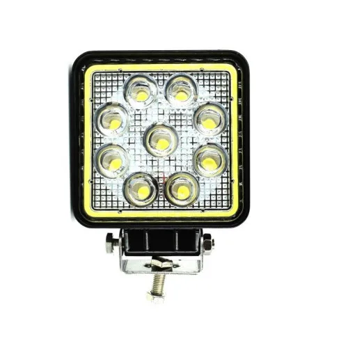 Proiector LED patrat 27W 12V-24V Spot 30° cu Angel Eyes