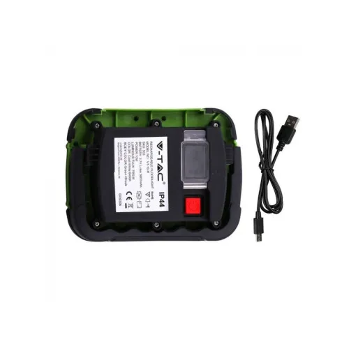 Proiector LED reincarcabil V-TAC 20W Samsung 1400lm 4000K USB SOS IP44 — imaginea 3