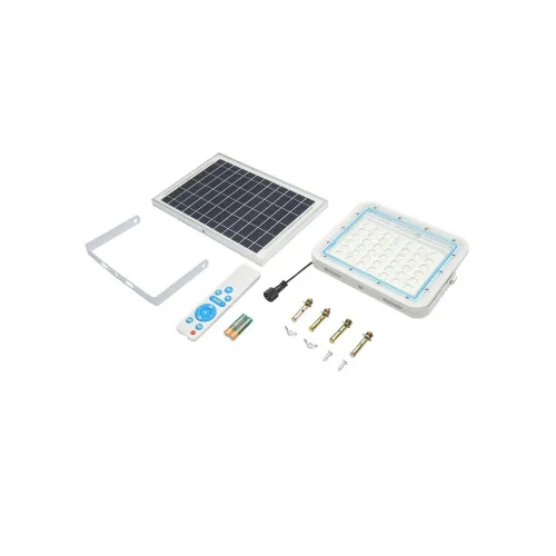 Proiector LED solar 100W cu panou 8W baterie Li-ion 5000mAh telecomanda IP66 — imaginea 2