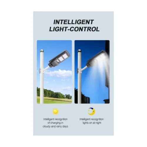 Proiector LED solar stradal 120W 11520lm cu panou solar 16W si baterie 6Ah — imaginea 2