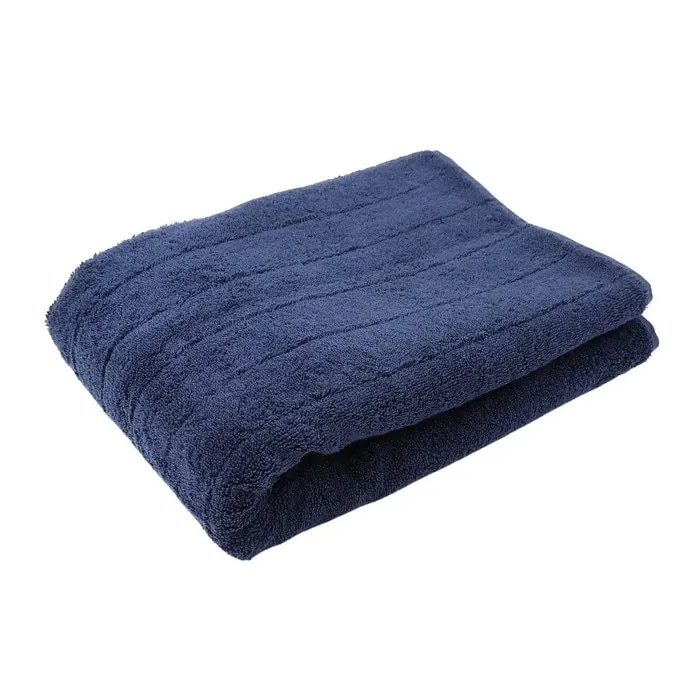 Prosop baie Caressa 17-0141, bumbac, albastru inchis, 70 x 140 cm