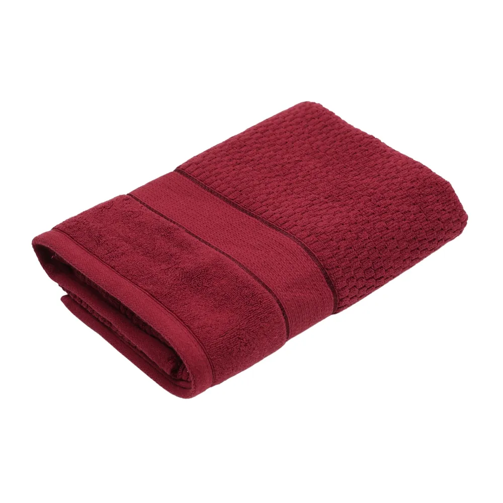 Prosop baie Caressa, bumbac, grena, 70 x 130 cm, 600 g/mp