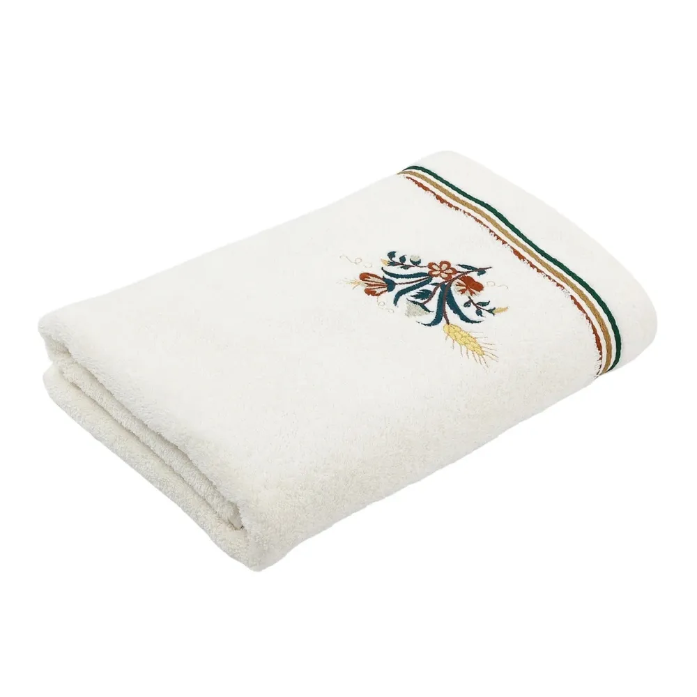 Prosop baie Caressa Spike, bumbac, crem, 70 x 140 cm, 450 g/mp