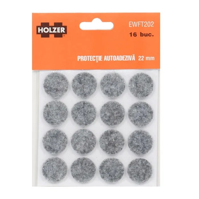 Protectie autoadeziva pentru pardoseala, Holzer EWFT202, forma rotunda, 22 mm, set 16 bucati