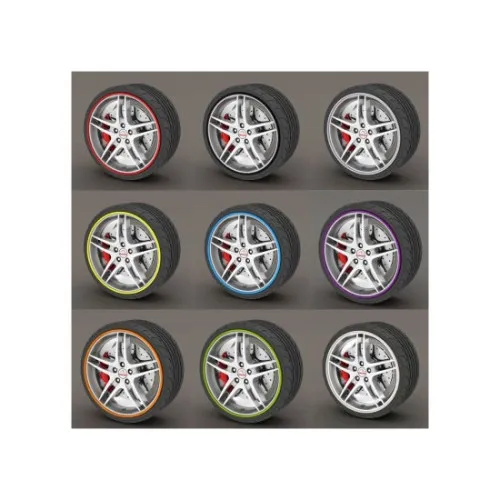 Protectie jante auto inele decorative diverse culori universale — imaginea 3