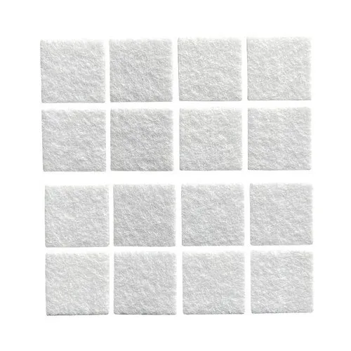 Protectie pasla autoadeziva pentru mobila, rectangulara, alba, 22x22mm, set 16 bucati
