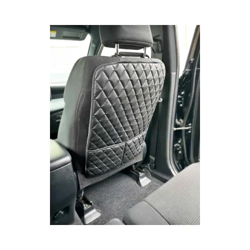 Protectie spatar scaun auto cu buzunare imitatie piele — imaginea 5