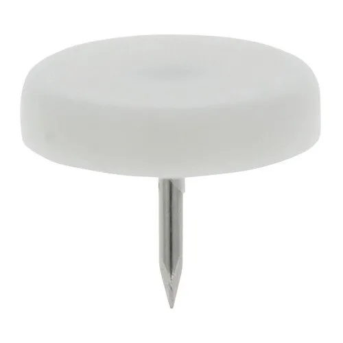 Protectii pentru pardoseala Tarrox, plastic alb, 25mm, set 16 bucati