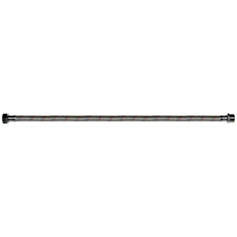Racord flexibil apa, EPDM + tresa metalica, cu protectie PVC, 1/2" - niplu, L 600 mm