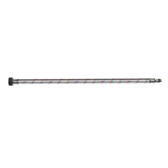 Racord flexibil apa, monocomanda, EPDM + tresa metalica, cu protectie PVC, 1/2" - 1/4 ", L 400 mm