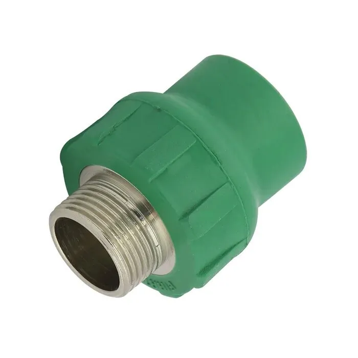Racord PP, D 20mm x 3/4", filet exterior, verde