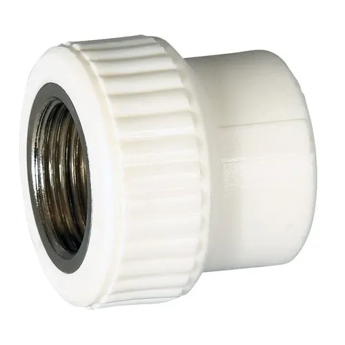 Racord PPR alb cu filet metalic interior 20x1/2”