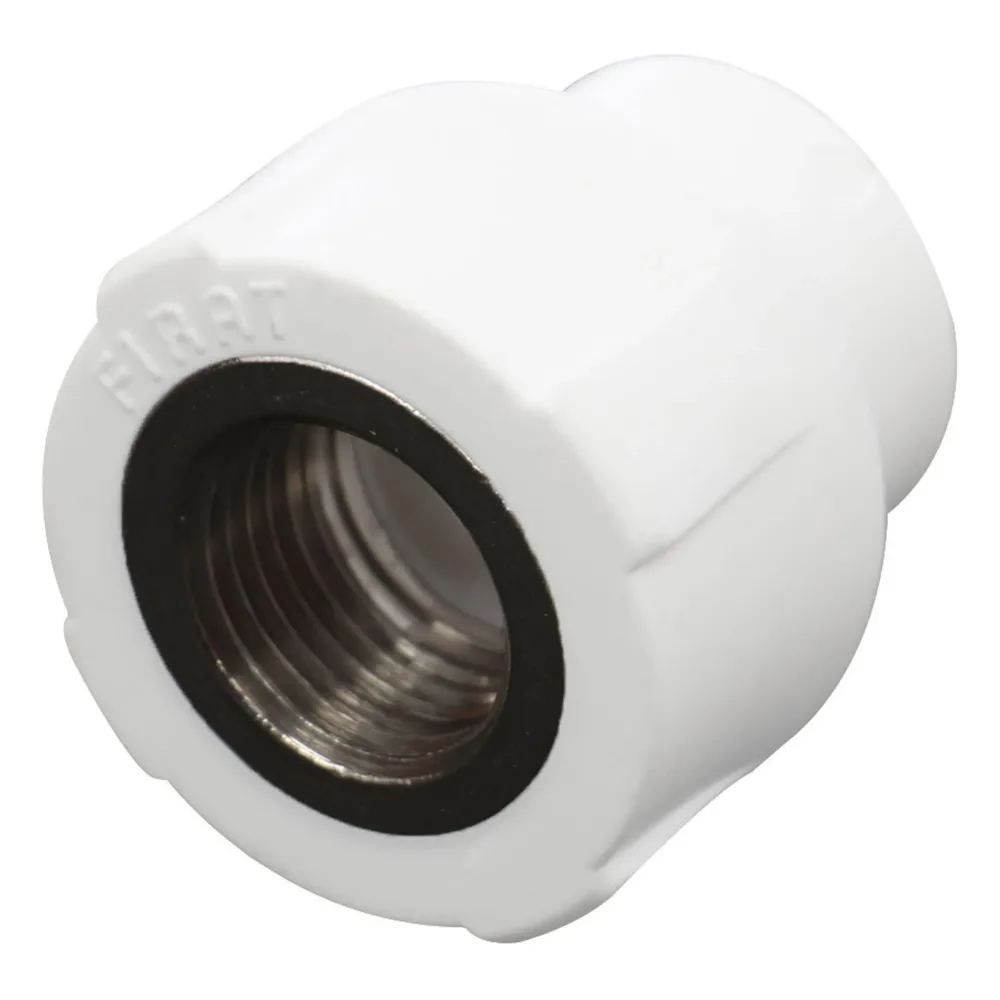 Racord PPR, D 32 mm x 1", filet interior, alb
