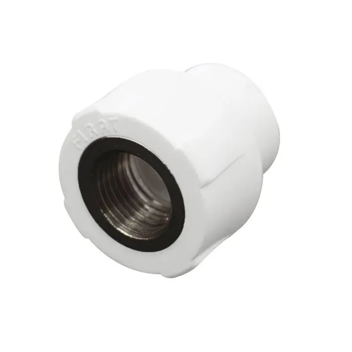 Racord PPR, D 40 mm x 1 1/4", filet interior, alb