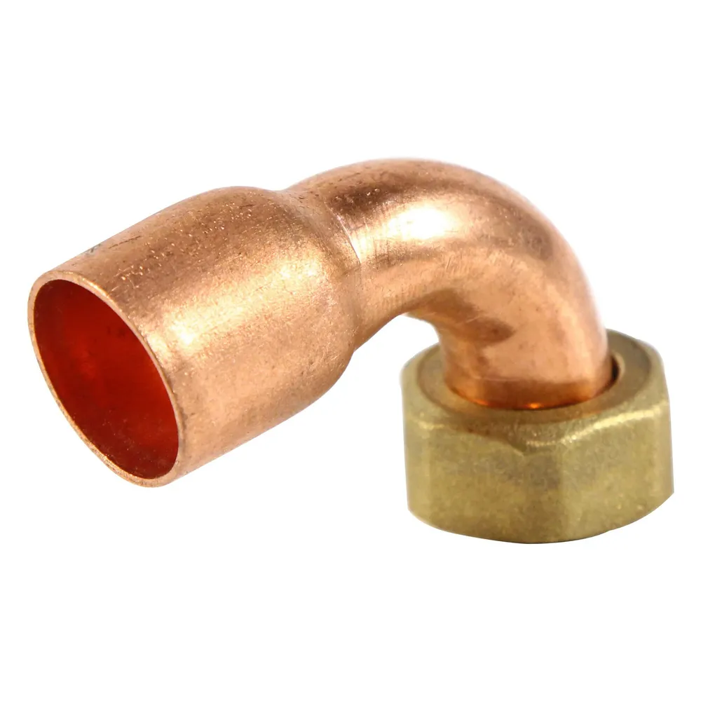Racord semiolandez cu cot, cupru, interior-interior, 22 mm x 3/4"