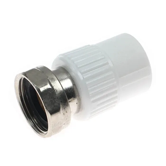 Racord semiolandez PPR, D 20 mm x 3/4", filet interior, alb