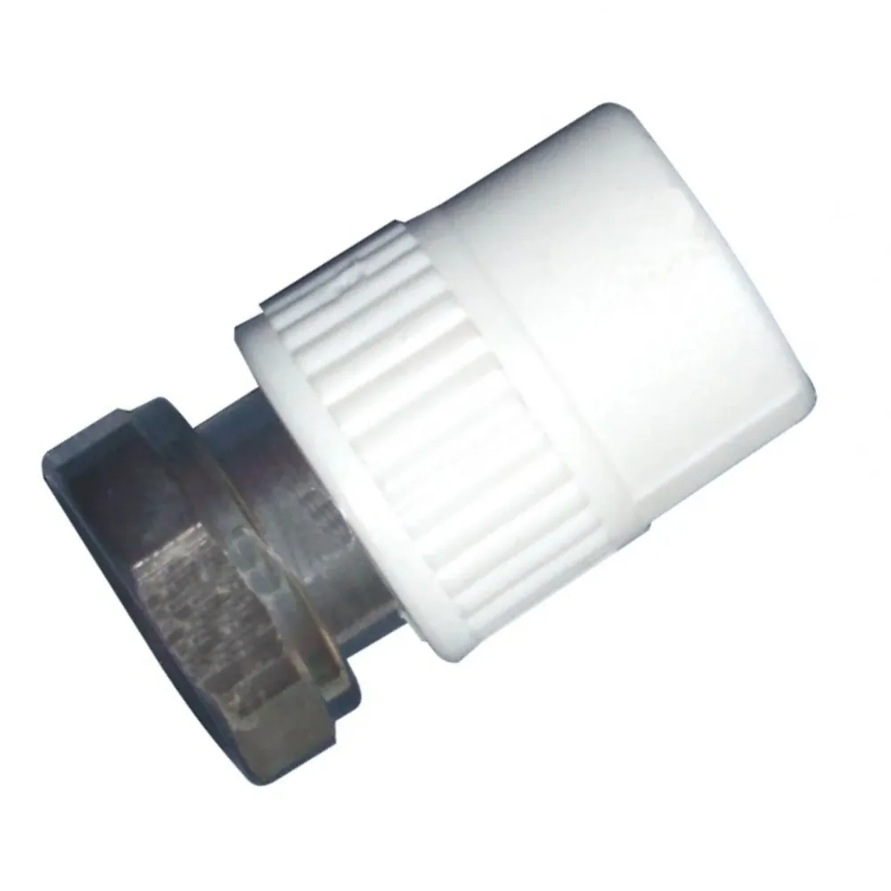 Racord semiolandez PPR, D 25 mm x 3/4", filet interior, alb
