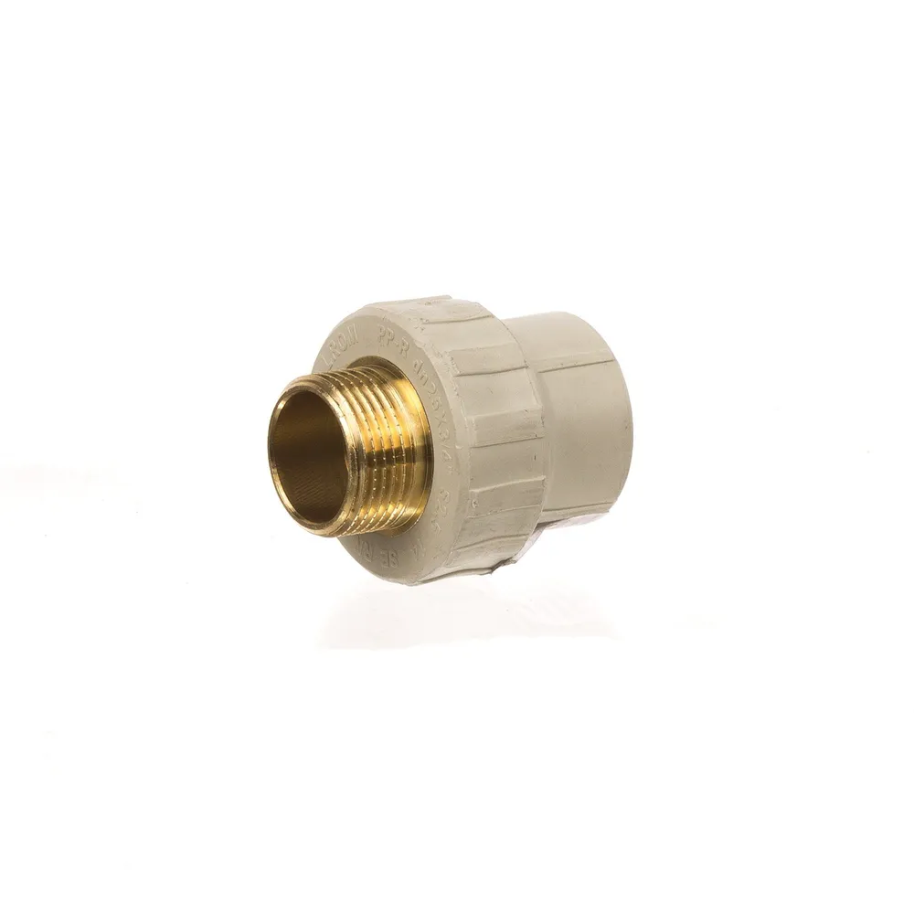Racord teava PPR, filet exterior, Ø 25 mm x 3/4', PN 25, gri