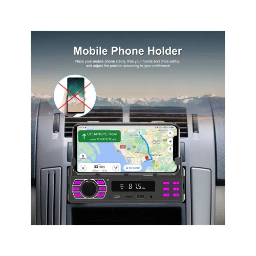 Radio MP3 player 12V cu Bluetooth si suport de telefon — imaginea 6