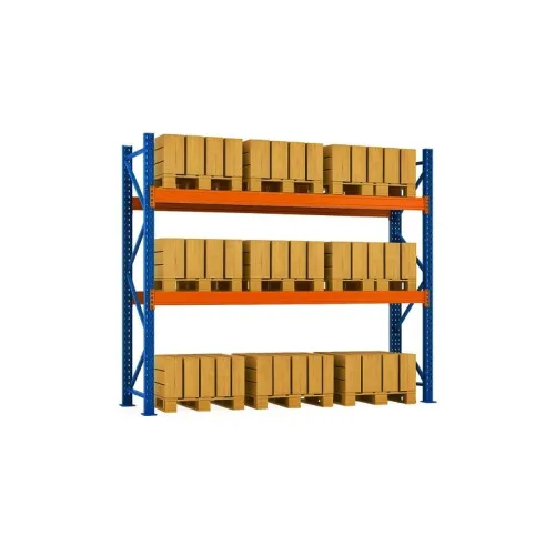 Raft metalic industrial 3 niveluri, 29.7m lungime, 99 paleti