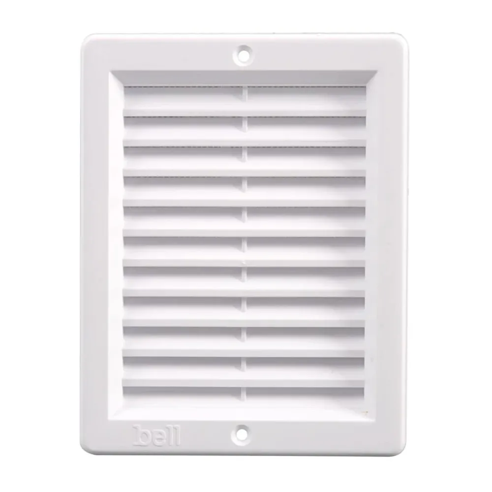 Rama aerisire, dreptunghiulara, cu plasa, pentru ventilatia incaperilor, alb, 150 x 200 mm