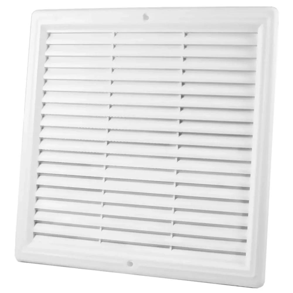 Rama aerisire, patrata, cu plasa, pentru ventilatia incaperilor, alb, 150 x 150 mm