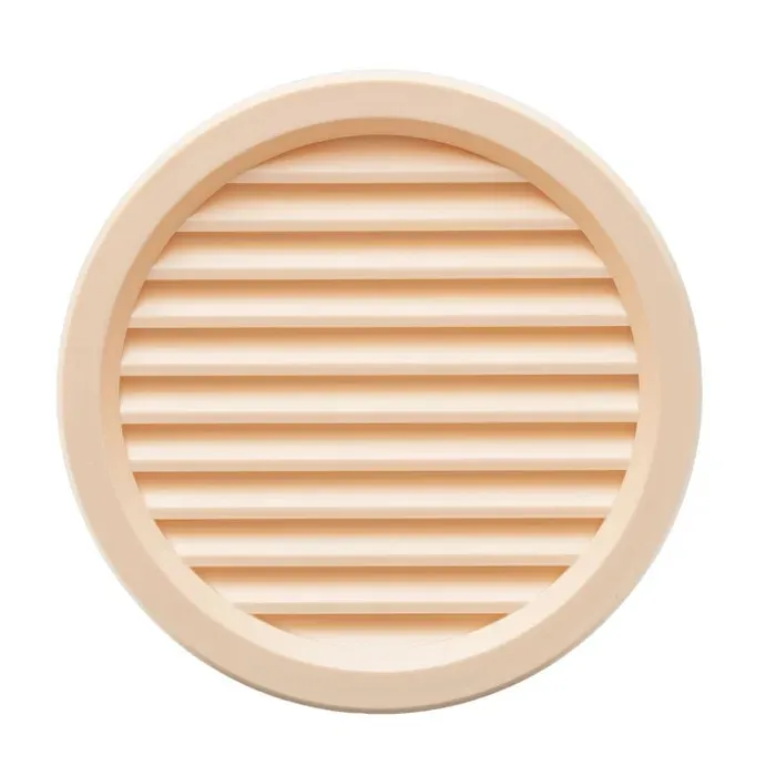 Rama aerisire, rotunda, cu plasa, pentru ventilatia incaperilor, bej, D 120 mm