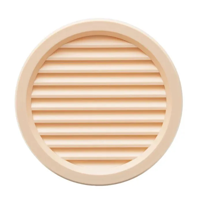 Rama aerisire, rotunda, cu plasa, pentru ventilatia incaperilor, bej, D 70 mm