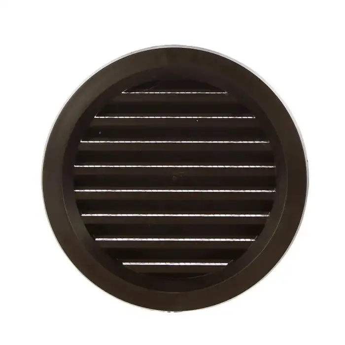 Rama aerisire, rotunda, cu plasa, pentru ventilatia incaperilor, maro, D 120 mm