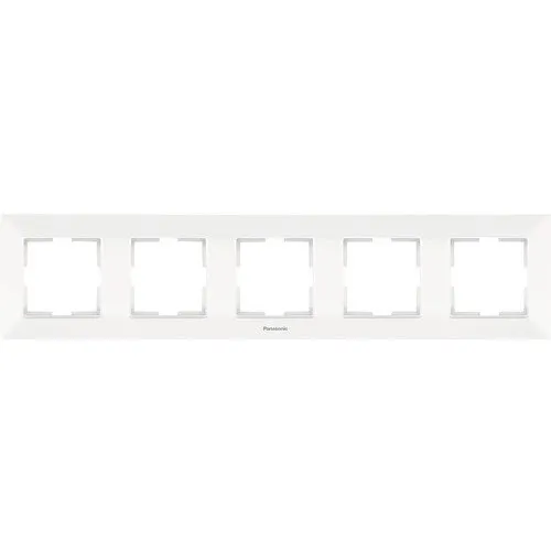 Rama aparataje Panasonic Arkedia Slim 5 posturi, montaj orizontal, alb, interior, IP 20