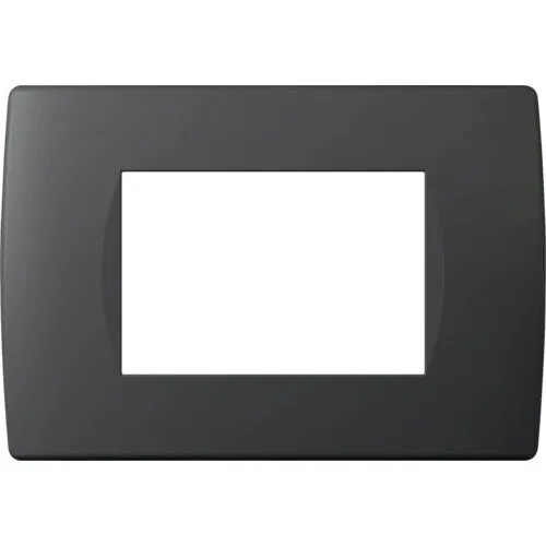 Rama aparataje TEM Soft 3 module, negru mat, sub tencuiala, IP 20