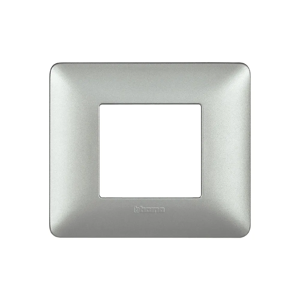 Rama decorativa dubla Legrand Bticino Matix, pentru aparataj modular, IP20, argintie