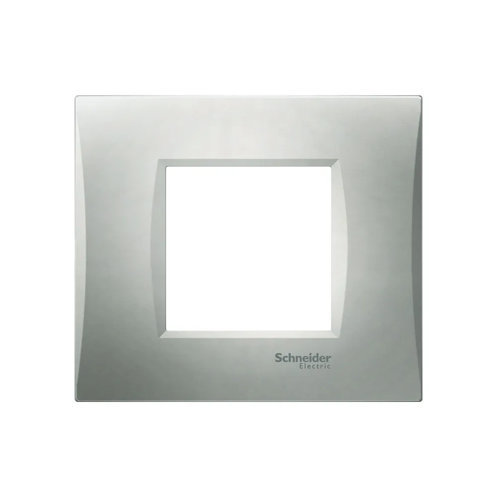 Rama decorativa dubla Schneider Easy Styl, curbata, pentru aparataj modular, argintie