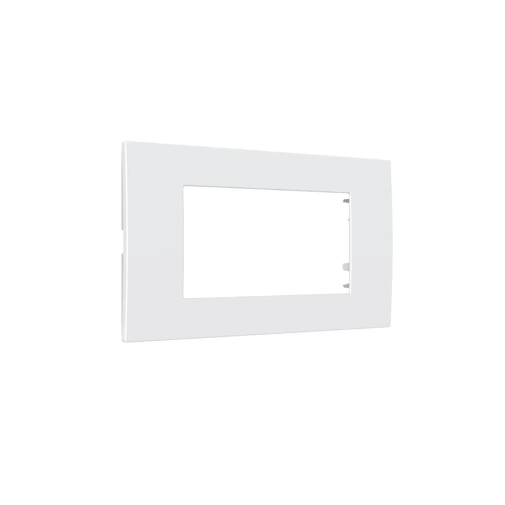 Rama decorativa pentru 4 module Himel, pentru aparataj modular, IP20, alba