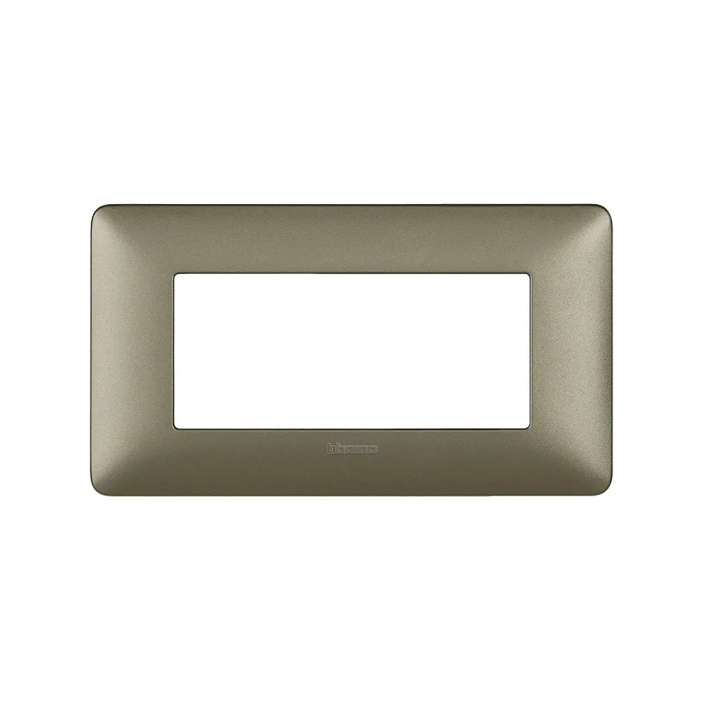 Rama decorativa pentru 4 module Legrand Bticino Matix, pentru aparataj modular, IP20, titan