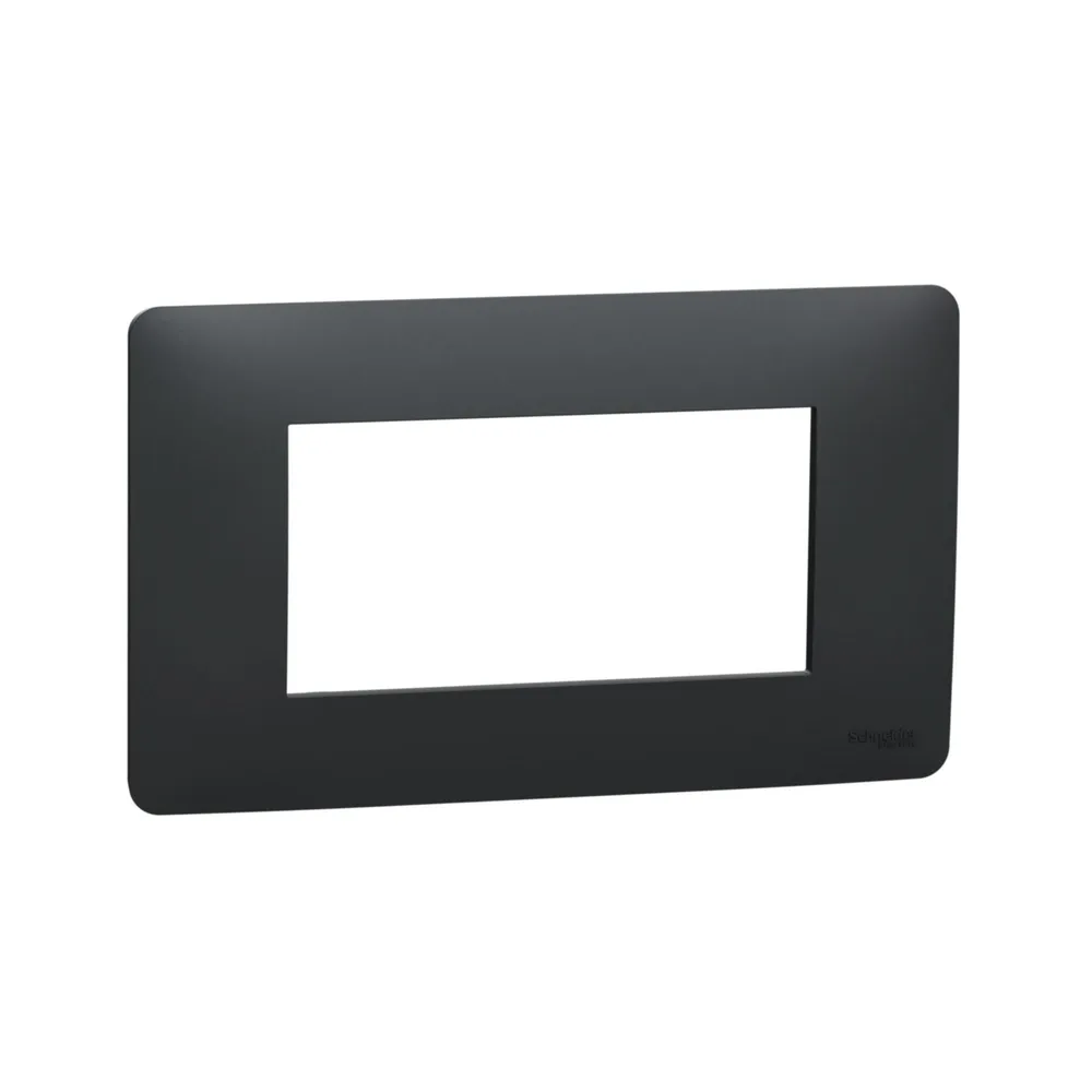 Rama decorativa pentru 4 module Schneider Unica Studio, IP 20, antracit