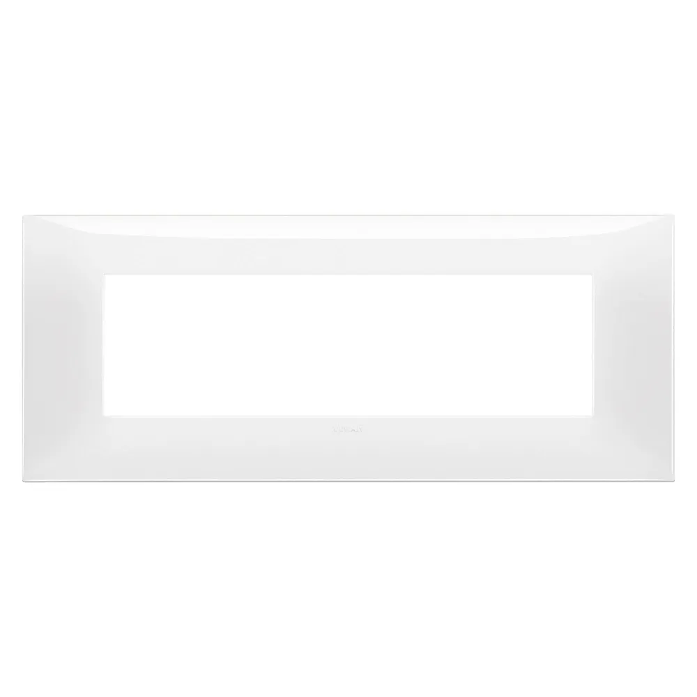 Rama decorativa pentru 7 module Neve, pentru aparataj modular, alb