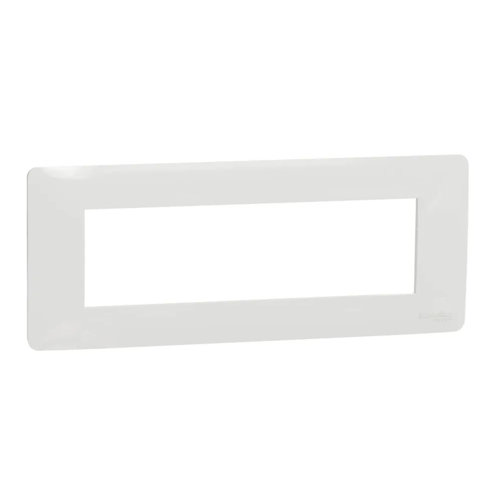 Rama decorativa pentru 7 module Schneider Unica Studio, IP 20, alba
