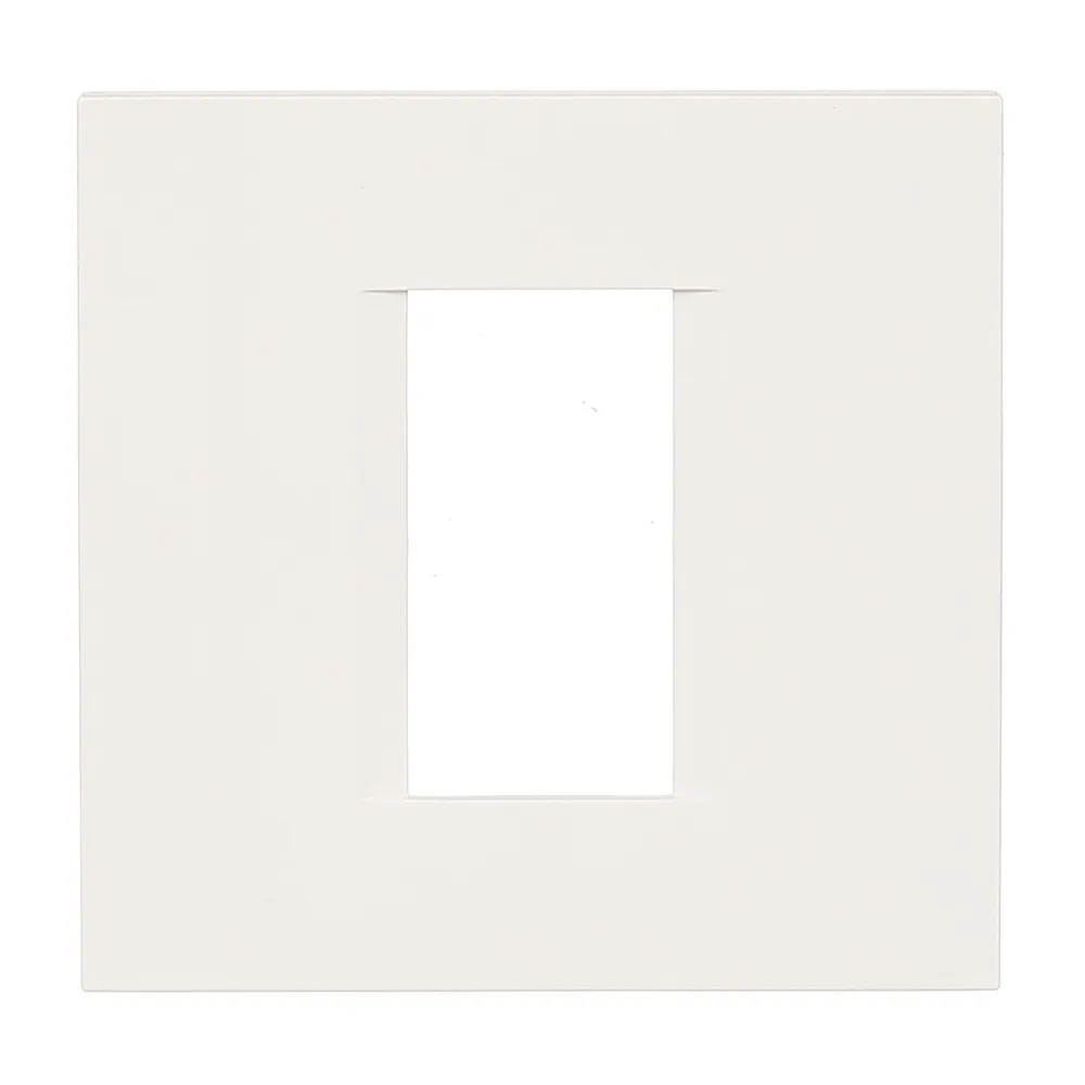 Rama decorativa simpla Tem Modul Line, pentru aparataj modular, IP20, alba