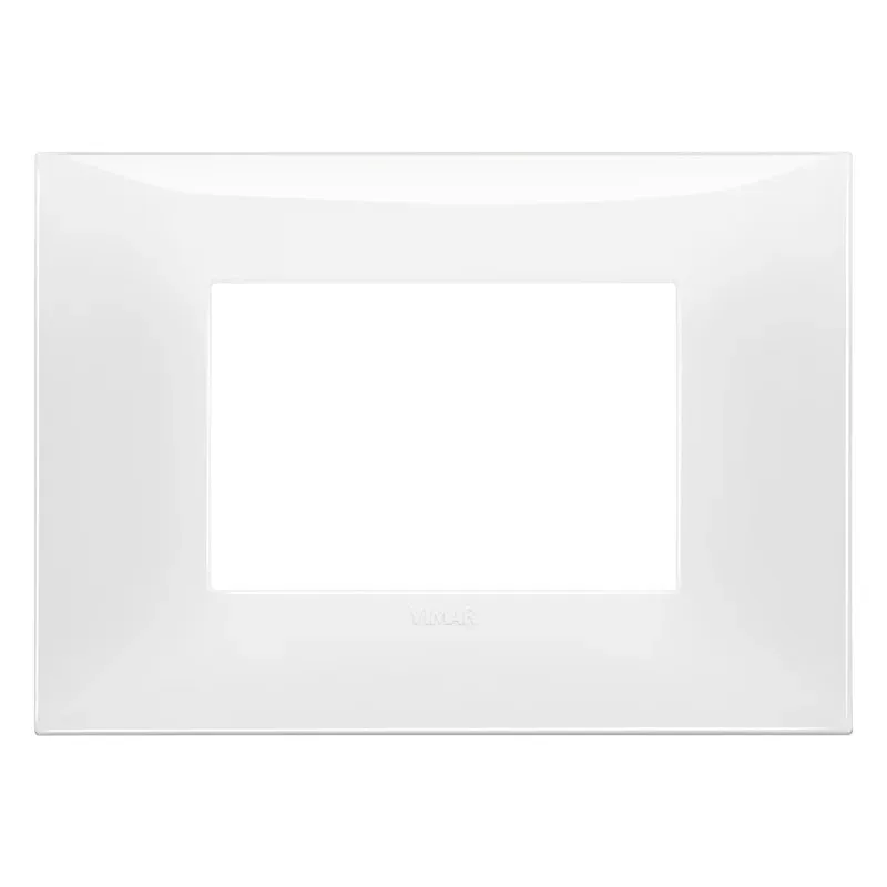 Rama decorativa tripla Neve, pentru aparataj modular, alb