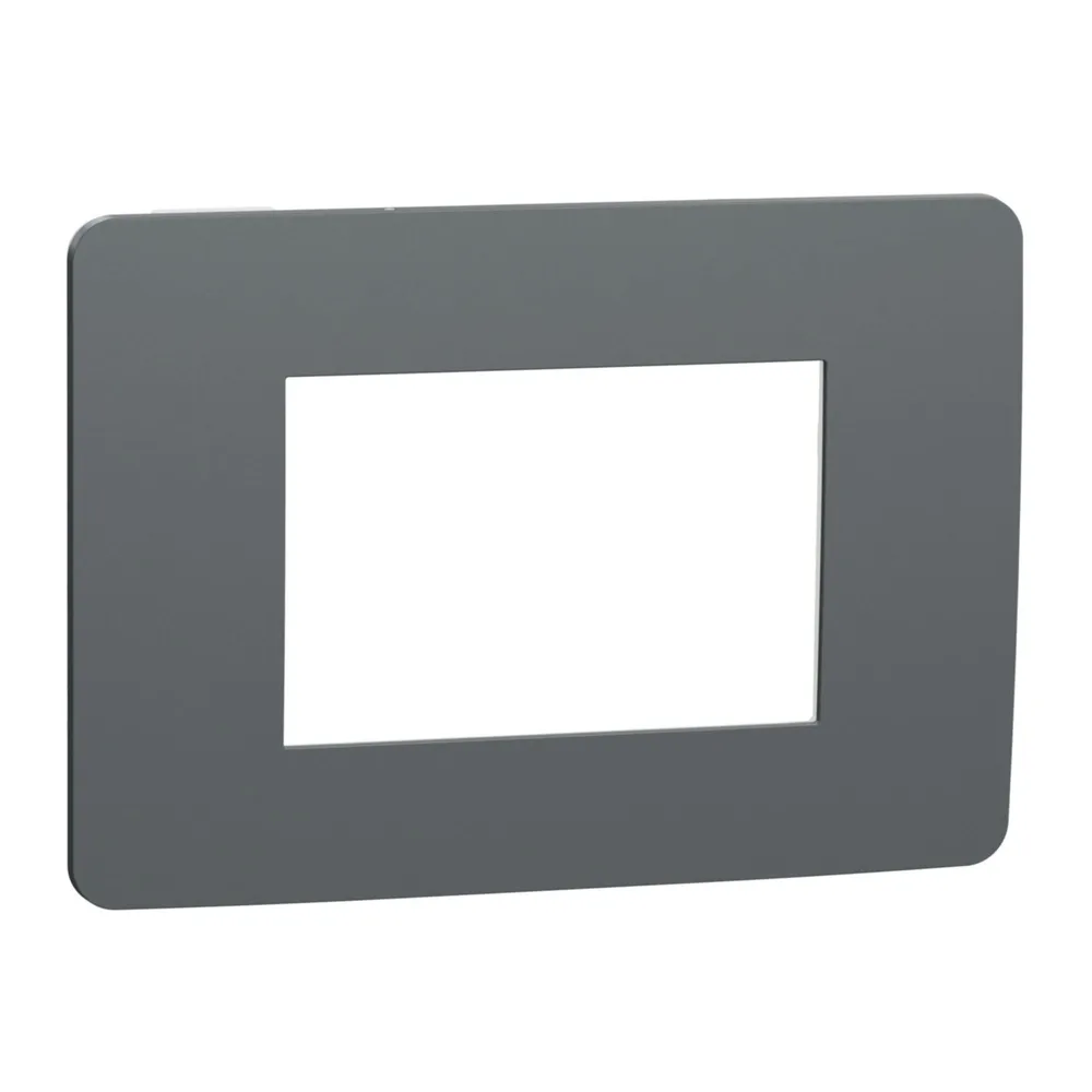 Rama decorativa tripla Schneider Unica Studio, IP 20, gri-alb