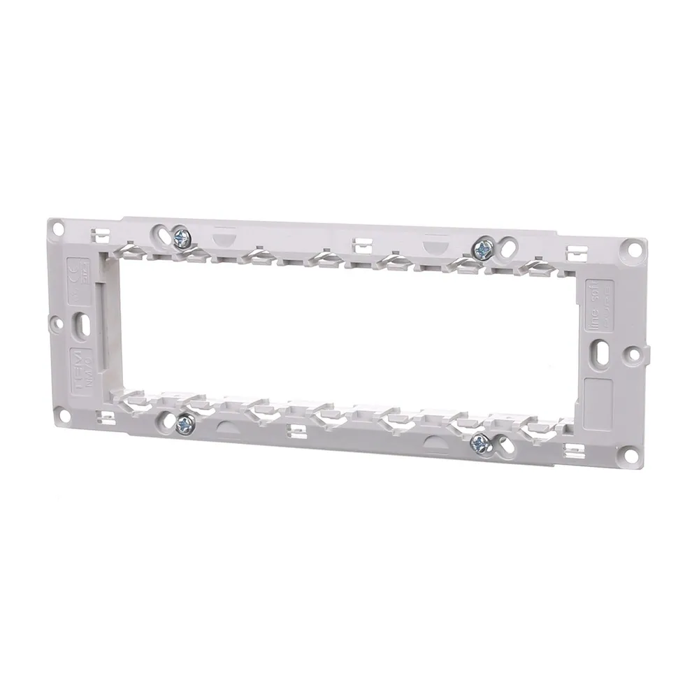 Rama fixare pentru 7 module Tem Modul, pentru aparataj modular, IP20, gri