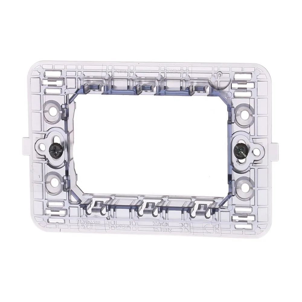 Rama fixare tripla Legrand Bticino Matix, pentru aparataj modular, IP20, gri