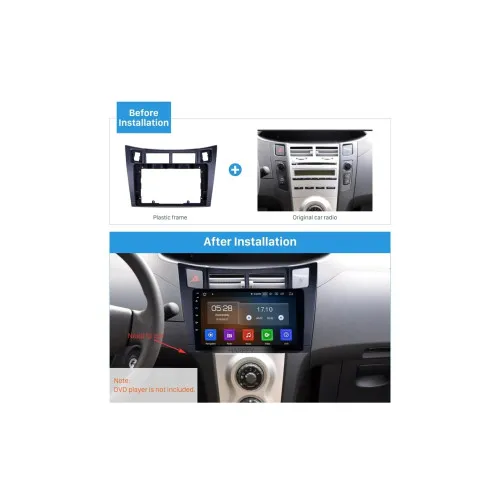 Rama Navigatie 10" cu cablaj compatibila Toyota Yaris 2006-2011 / GR1 — imaginea 6